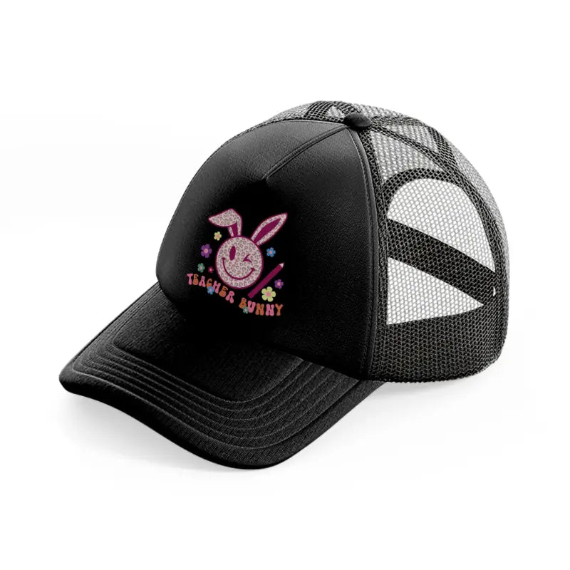teacher bunny-black-trucker-hat