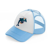 miami dolphins emblem-sky-blue-trucker-hat