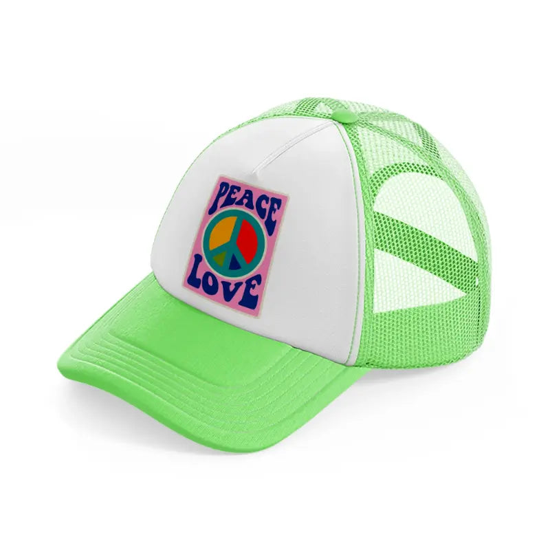 groovy love sentiments gs 02 lime green trucker hat