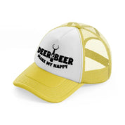 deer & beer make my happy-yellow-trucker-hat