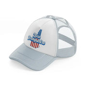 new hampshire flag-grey-trucker-hat