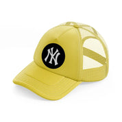 newyork badge-gold-trucker-hat