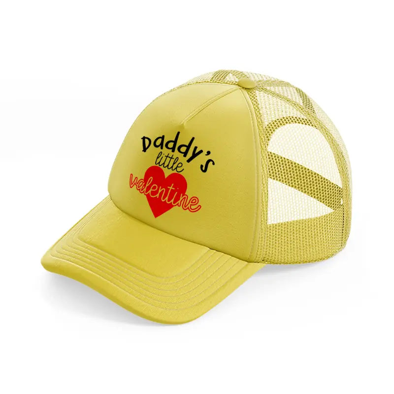 daddy's little valentine-gold-trucker-hat