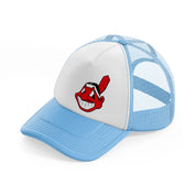 cleveland indians emblem-sky-blue-trucker-hat
