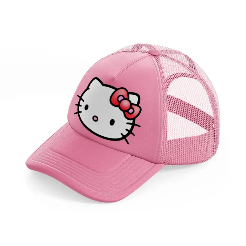hello kitty emoji-pink-trucker-hat