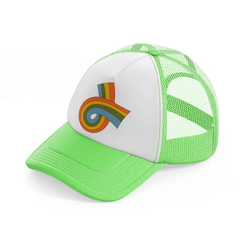 groovy shapes 12 lime green trucker hat