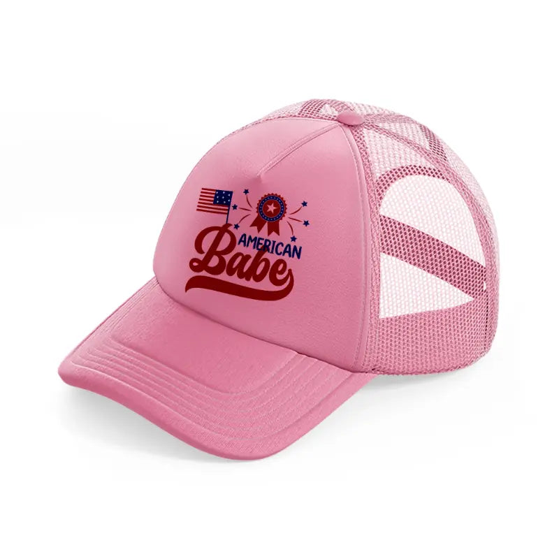 american babe-01-pink-trucker-hat
