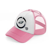 philadelphia eagles supporter-pink-and-white-trucker-hat