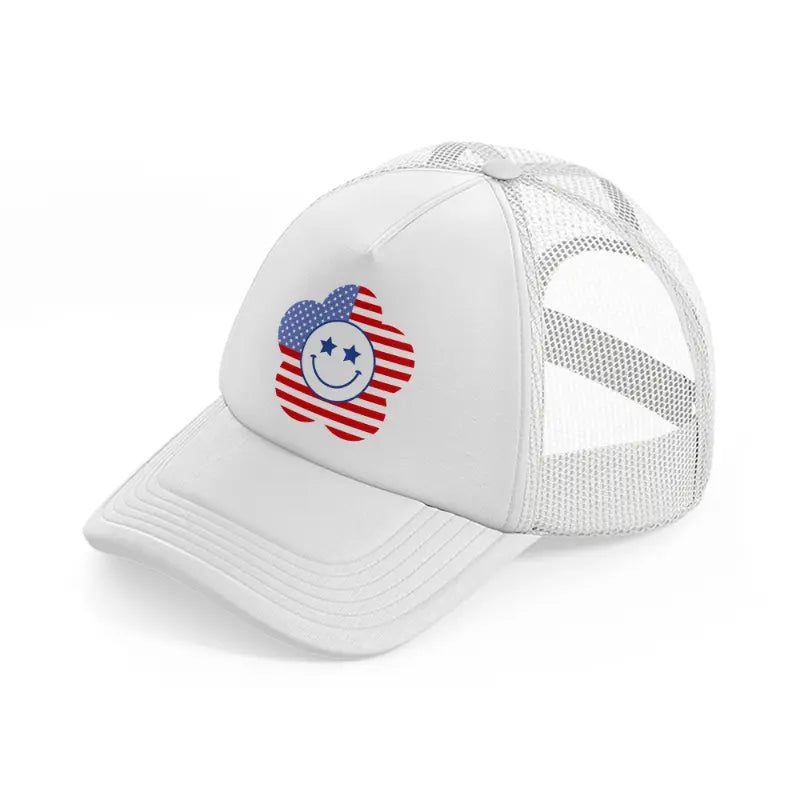 smiley usa-white-trucker-hat