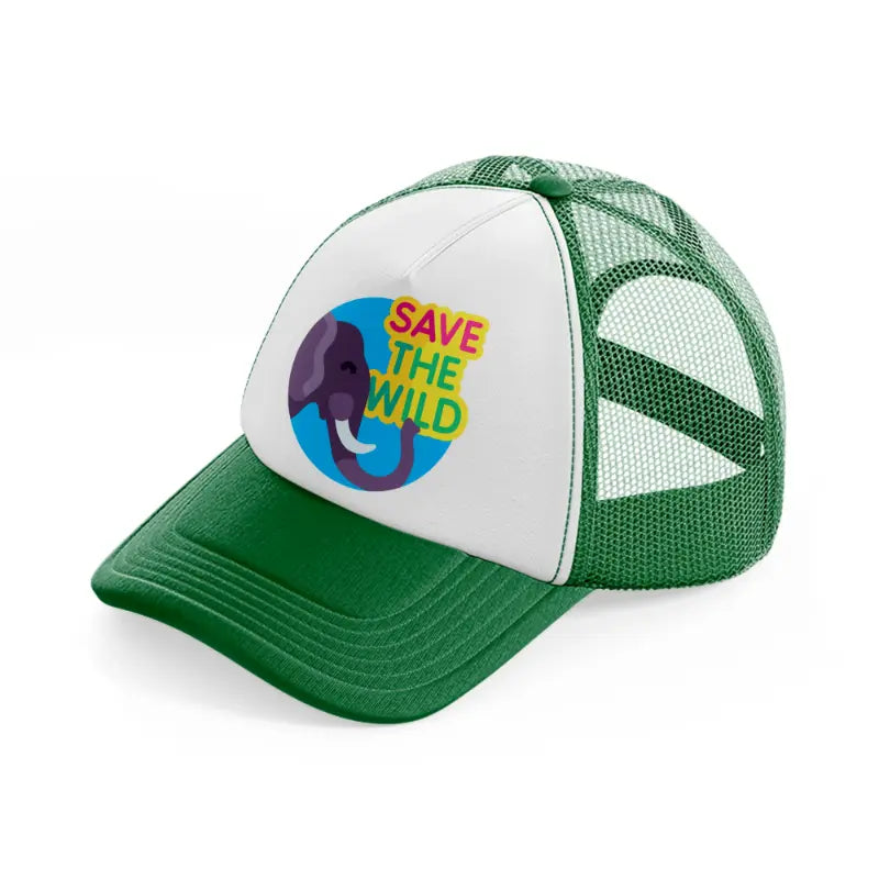 save-the-wild-green-and-white-trucker-hat