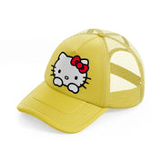 hello kitty basic-gold-trucker-hat