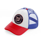 washington nationals white badge-multicolor-trucker-hat