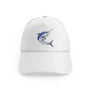 blue marlin white trucker hat