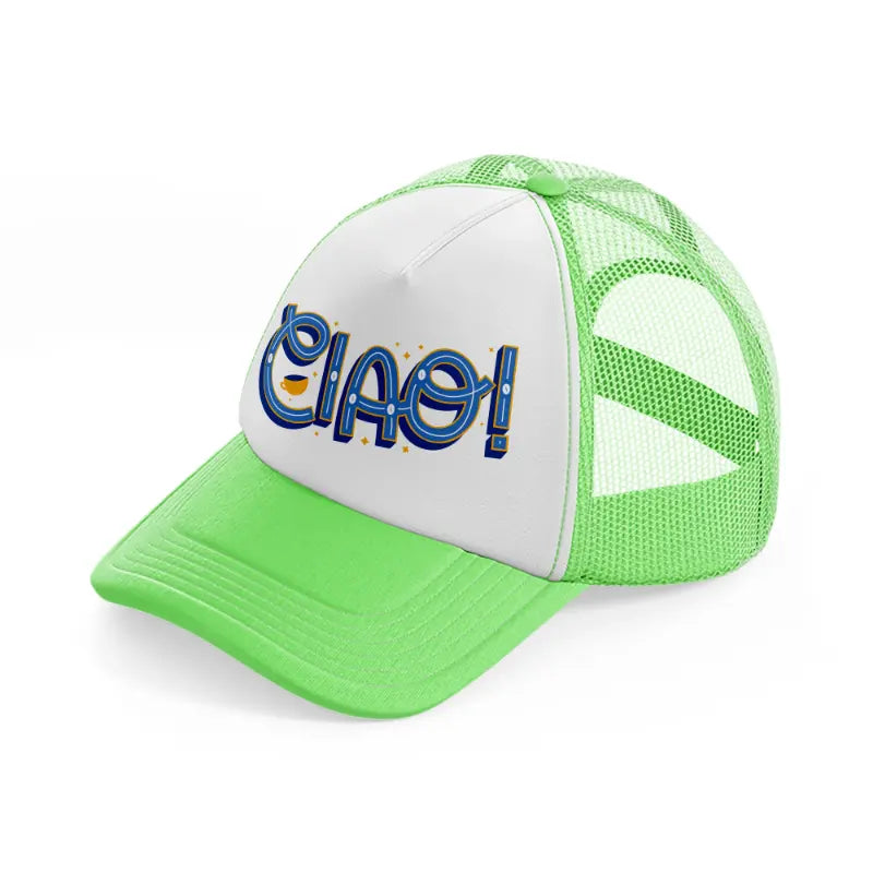 modern ciao-lime-green-trucker-hat