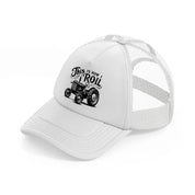 this is how i roll-white-trucker-hat