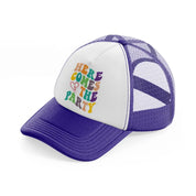 22 purple trucker hat