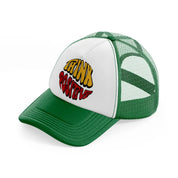 groovy quotes 01 green and white trucker hat