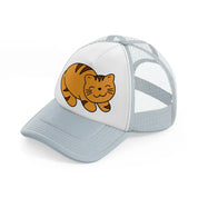 cat smiling-grey-trucker-hat