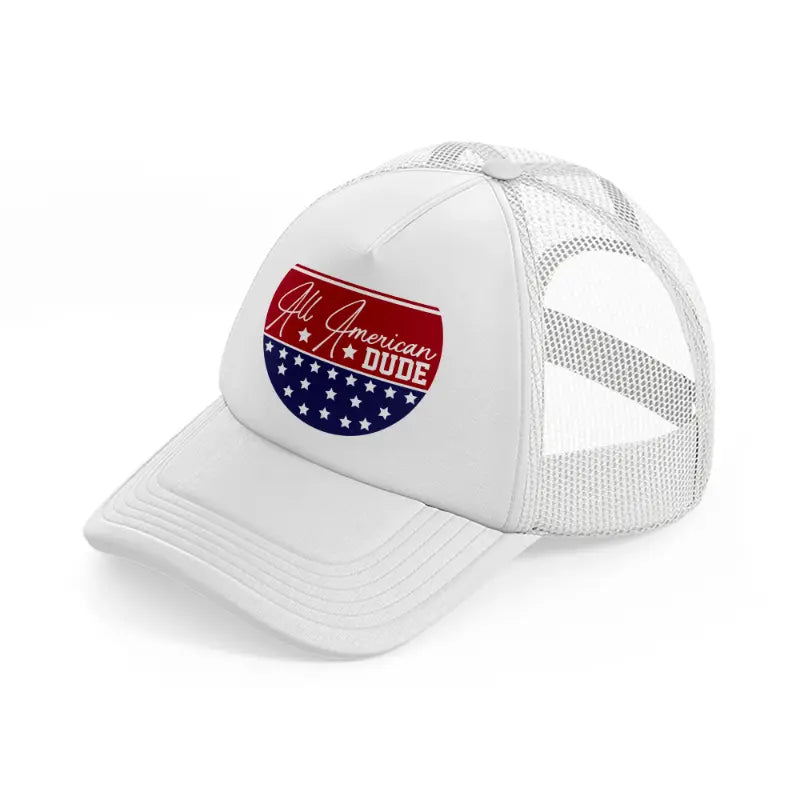 all american dude-01-white-trucker-hat