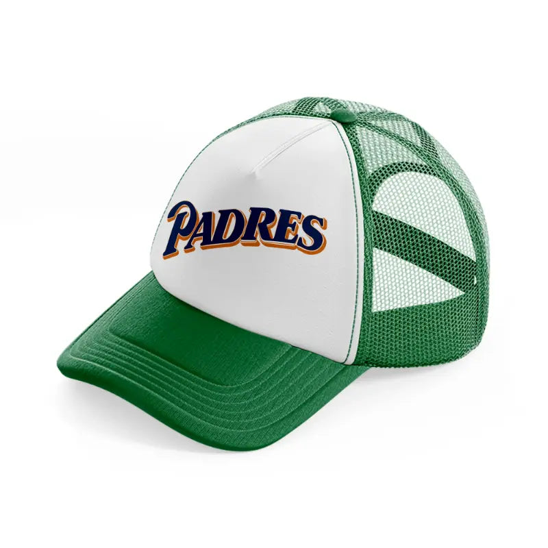 padres minimalist-green-and-white-trucker-hat