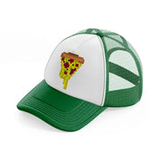 pizza green and white trucker hat