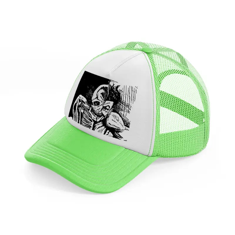 zombie joker-lime-green-trucker-hat