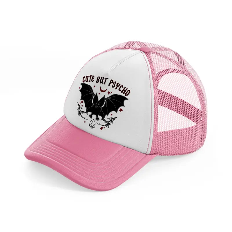 cute but psycho-pink-and-white-trucker-hat