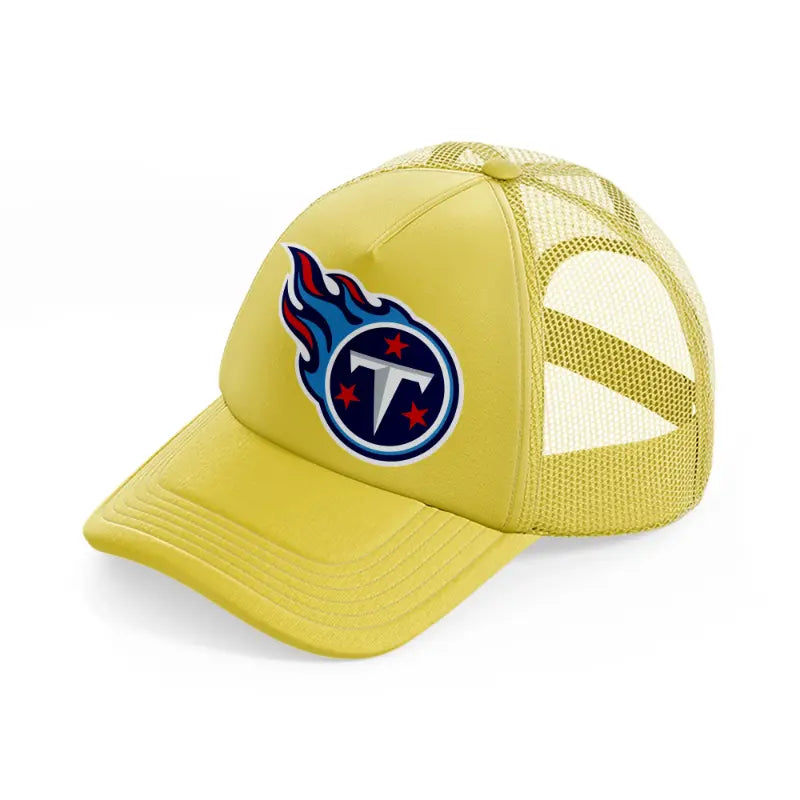 tennessee titans round emblem-gold-trucker-hat
