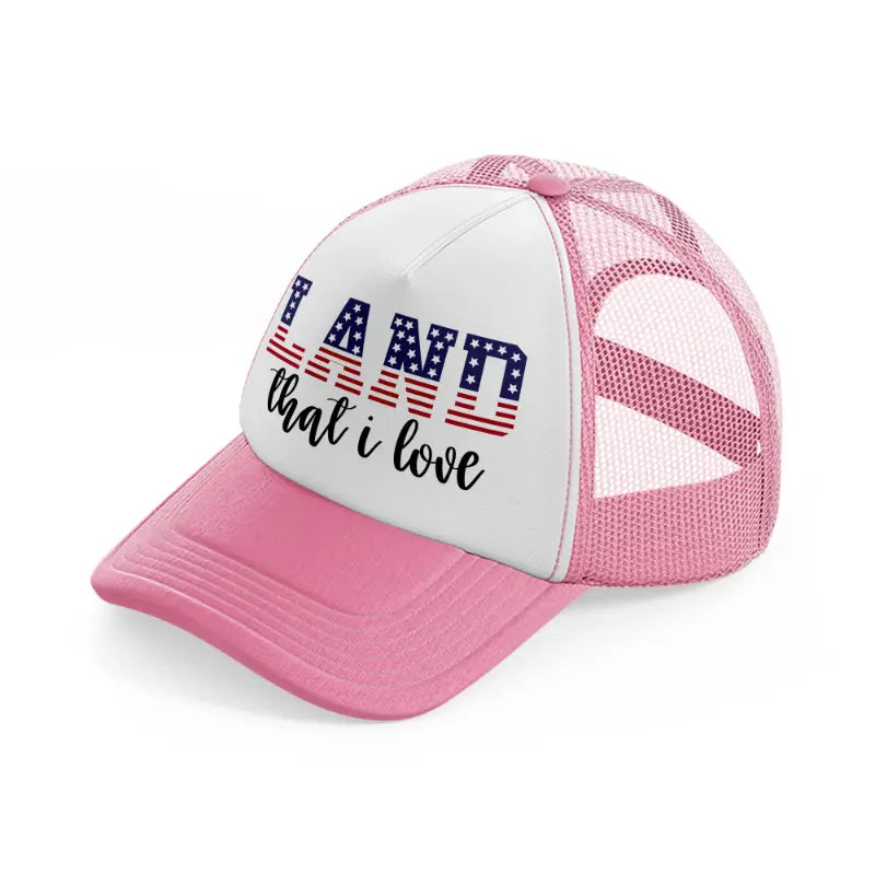 land that i love-01-pink-and-white-trucker-hat