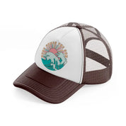 here comes the sun-brown-trucker-hat