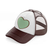 green heart-brown-trucker-hat