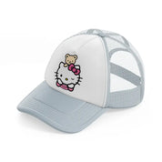 hello kitty teddy-grey-trucker-hat