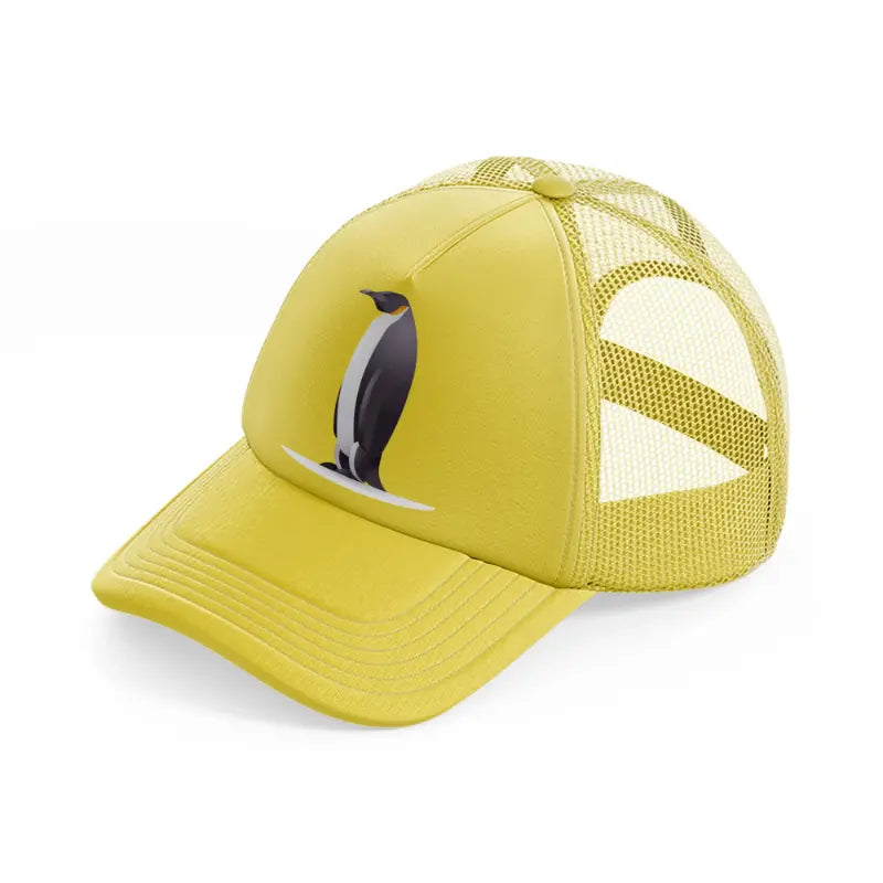 018 penguin gold trucker hat