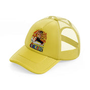 ace one piece-gold-trucker-hat