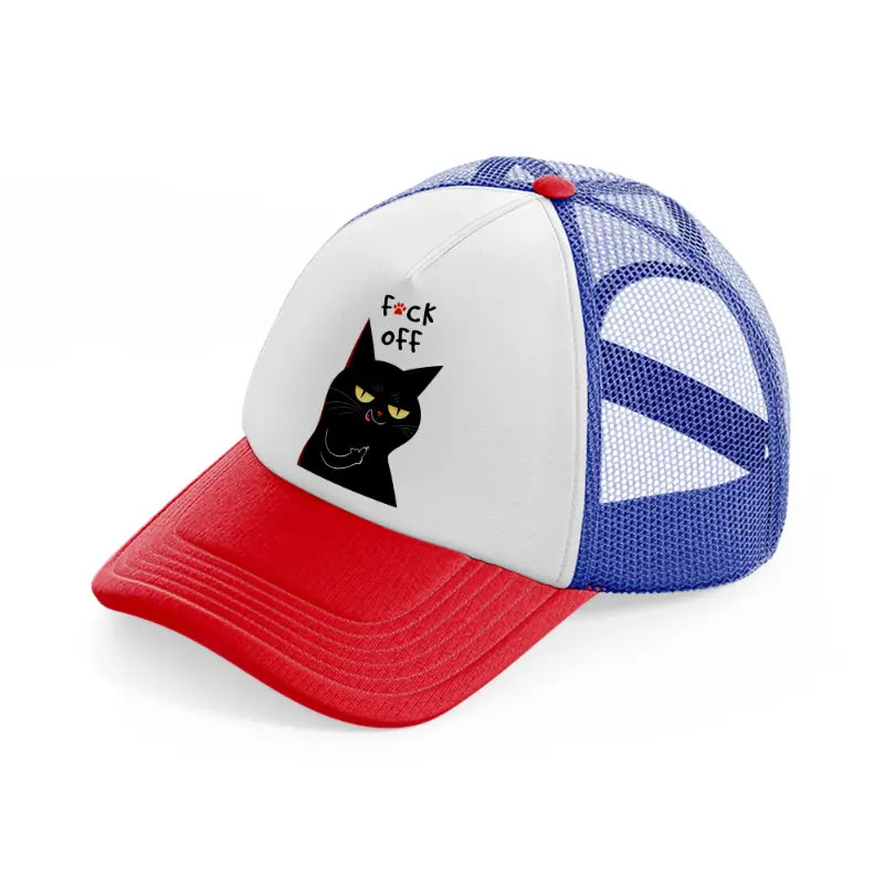fuck off cat-multicolor-trucker-hat