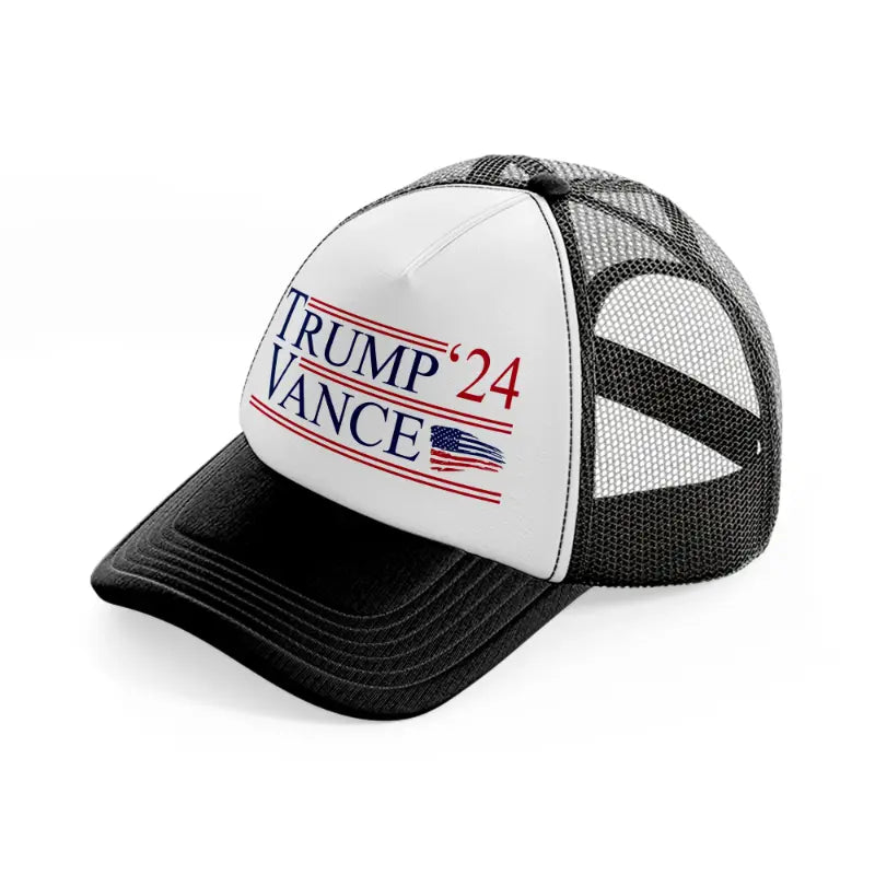 Trump-vance 24 black-and-white Trucker Hat