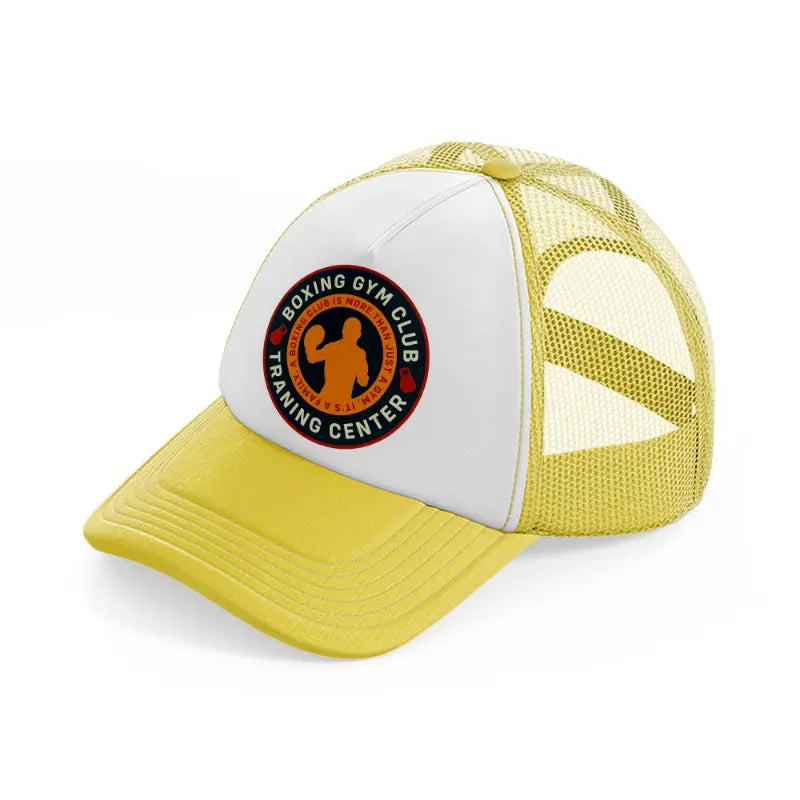 boxing gym club training center-yellow-trucker-hat