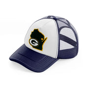 green bay packers supporter-navy-blue-and-white-trucker-hat