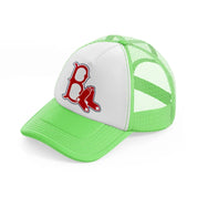 boston red sox emblem-lime-green-trucker-hat