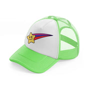 shooting star-lime-green-trucker-hat