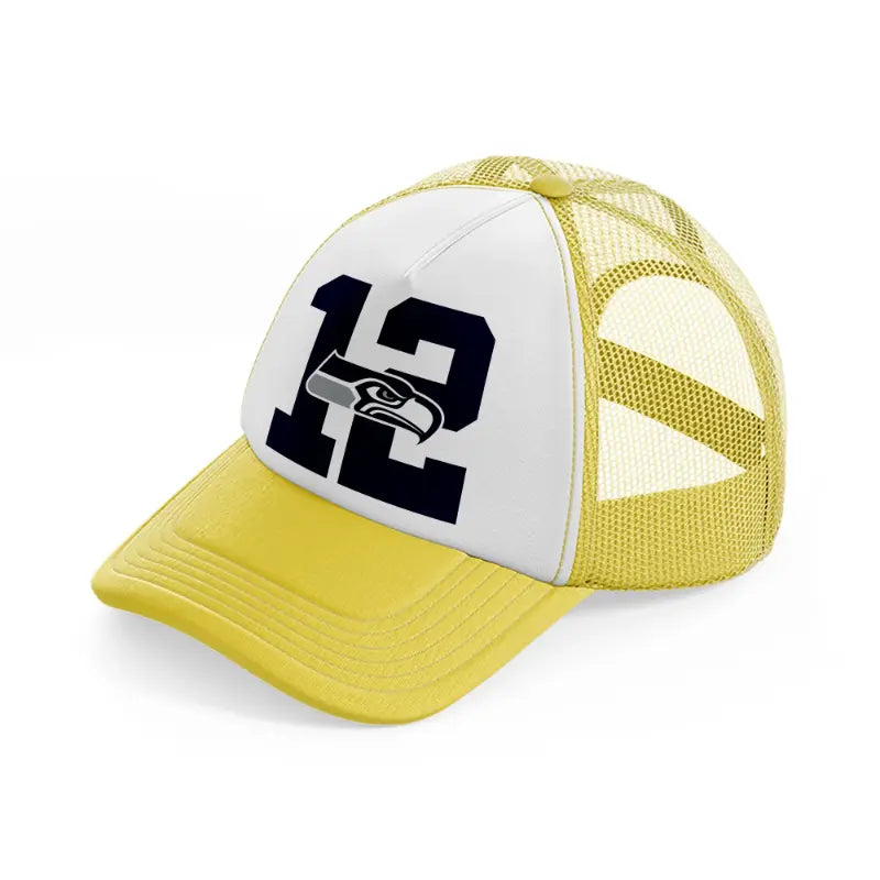 seattle seahawks 12-yellow-trucker-hat