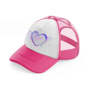 heart splash-neon-pink-trucker-hat