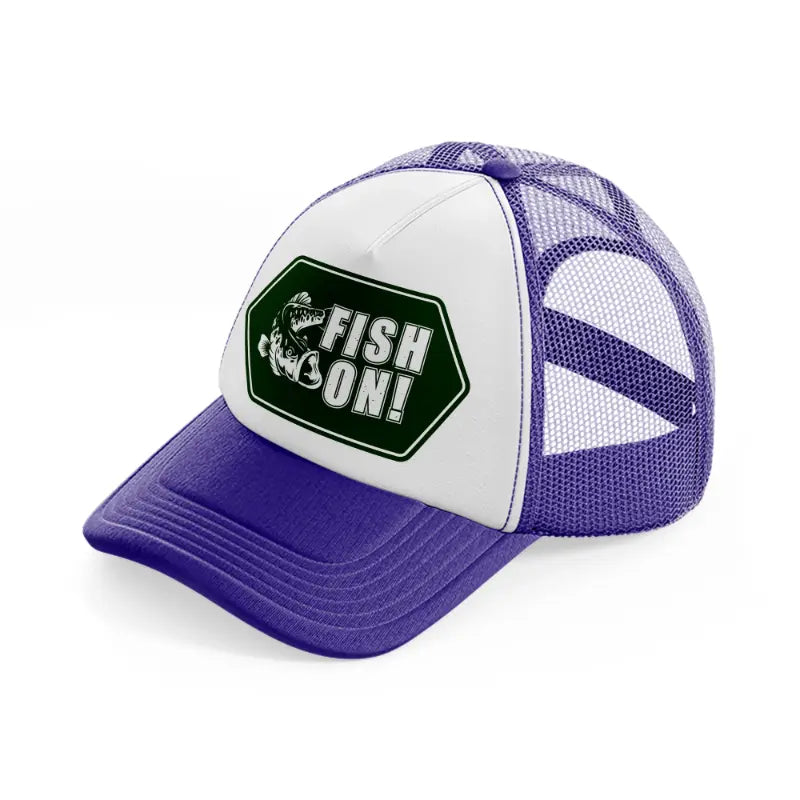 fish on! green-purple-trucker-hat