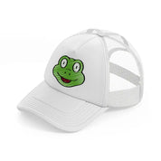 038 frog white trucker hat