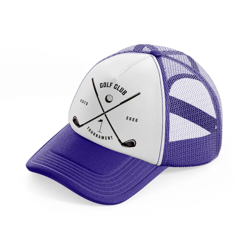 golf club tournamnet b&w-purple-trucker-hat