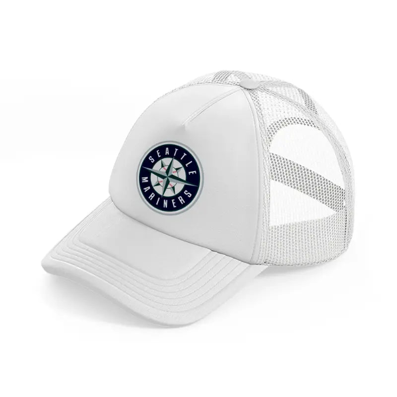 seattle mariners logo-white-trucker-hat