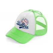 busy raising ballers sticker lime green trucker hat