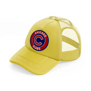 chicago cubs-gold-trucker-hat