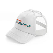 miami dolphins minimalist white trucker hat