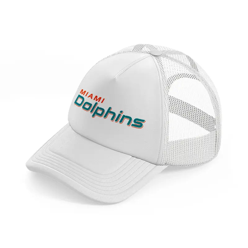 miami dolphins minimalist-white-trucker-hat